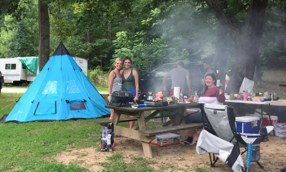 Camping near hanging 2025 rock state park